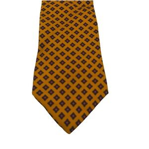 STOLLERYS MENS TIE 3.5 X 58 BURGUNDY WITH GOLD RINGS
